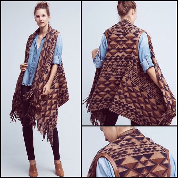 Anthropologie Sweaters - Anthropologie Tracey Reese Canton Fringe Vest XS/S